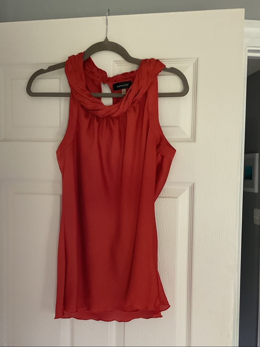 Orange Sleeveless Twist-Neck Camisole